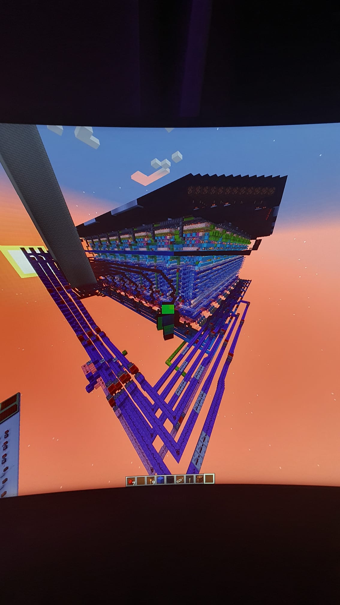 The bus lines fanning out beneath the board.